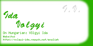 ida volgyi business card